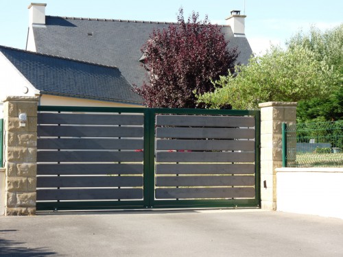 Cadre acier thermoalqué et finition couleur des lames - Coulissant